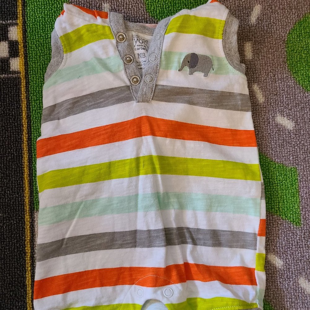Carter's Elephant hooded romper